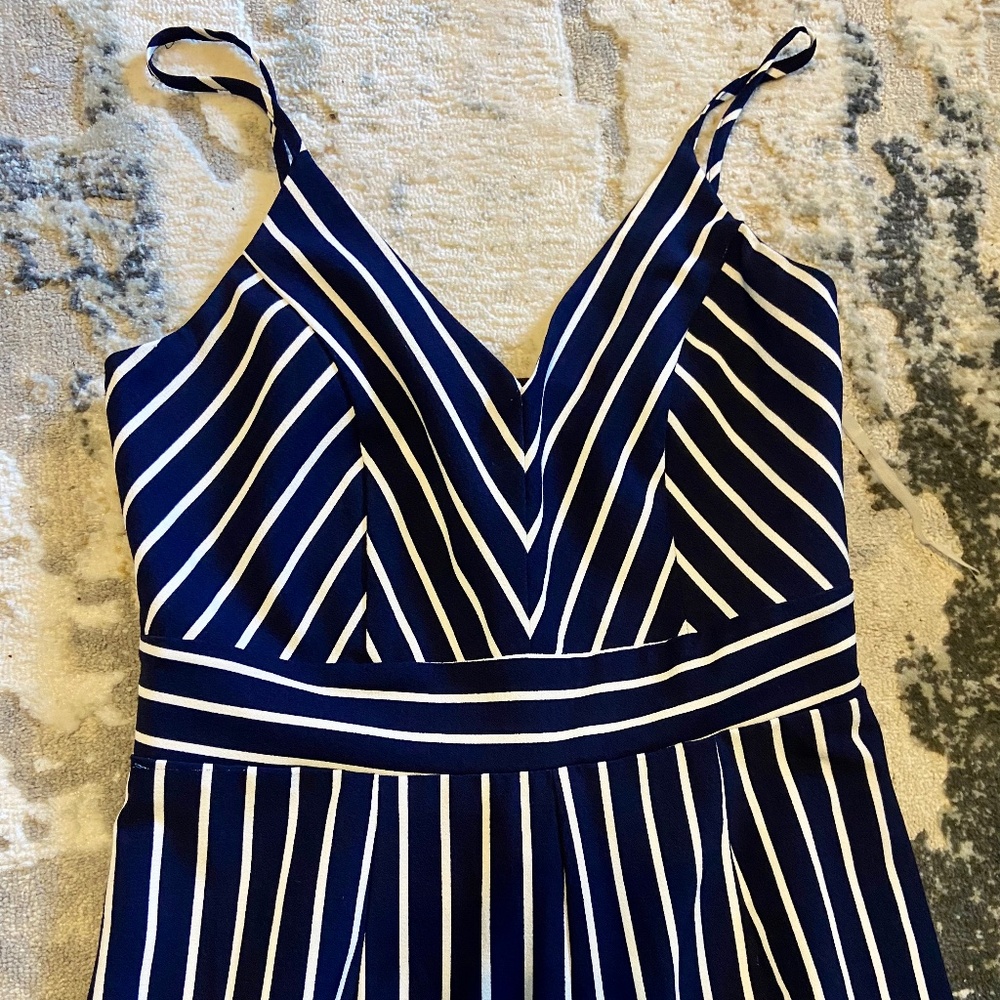 Navy/white  pinstripe Jumpsuit